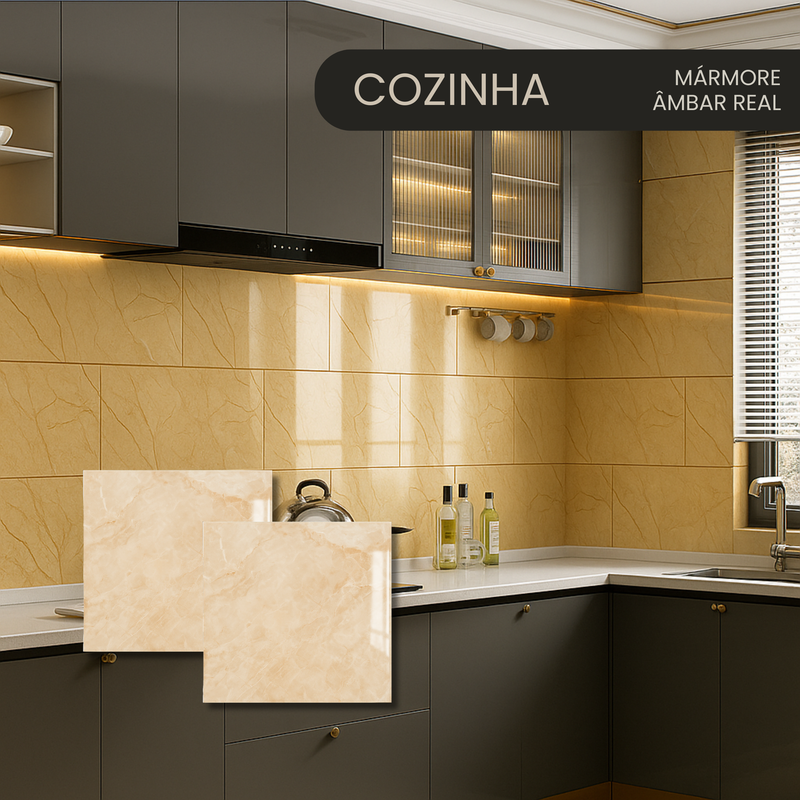 Marbella Mármore™ - Placas adesivas com acabamento de mármore luxuoso - COMPRE 10 LEVE 30 - Frete grátis