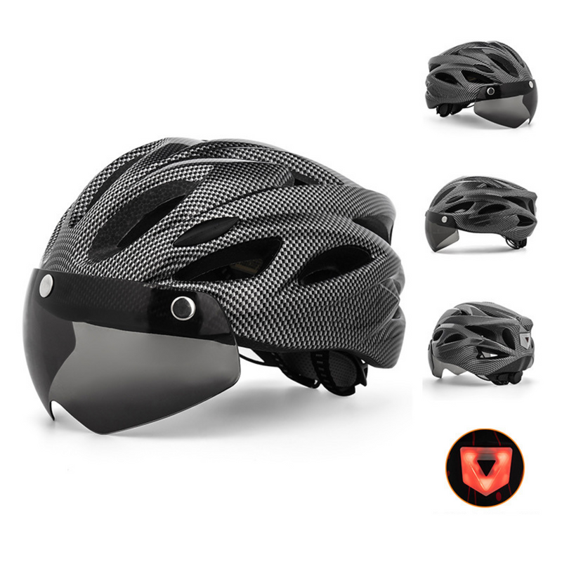 RoadShield Pro 2 em 1™ - Capacete de Ciclismo com Óculos Magnéticos Integrados