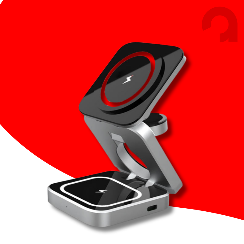 MagCharge carregador 3 em 1™ – Suporte de Carregamento Sem Fio Magnético