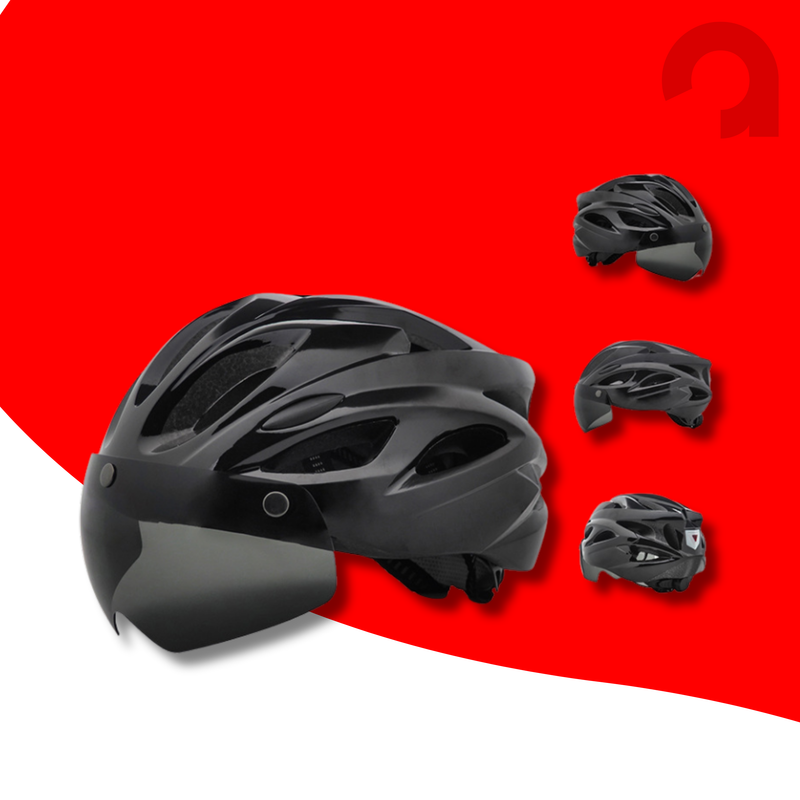 RoadShield Pro 2 em 1™ - Capacete de Ciclismo com Óculos Magnéticos Integrados