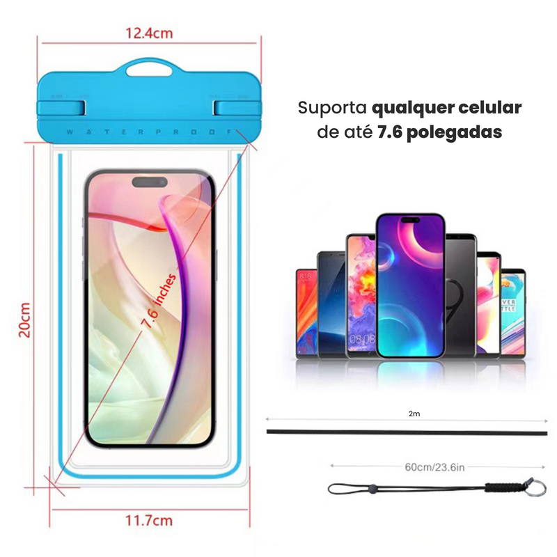AquaShield Glow™ – Capa Impermeável Transparente para Filmagens Subaquáticas
