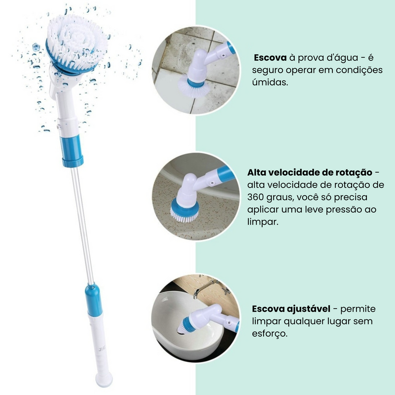 PowerBrush™ – Escova de Limpeza Elétrica Sem Fio