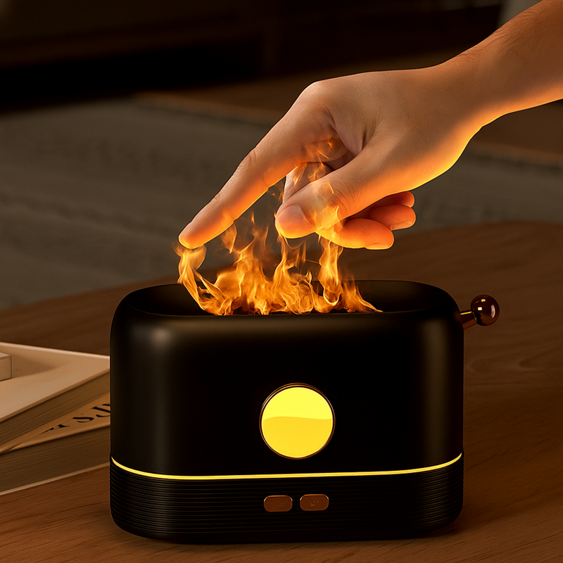 Bazzus Flame™ – Difusor e Umidificador de Chamas de Luxo