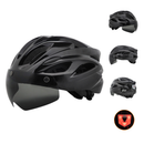 RoadShield Pro 2 em 1™ - Capacete de Ciclismo com Óculos Magnéticos Integrados