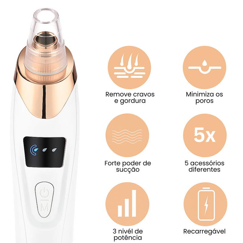 VacuumSkin PRO™ – Removedor de cravos a vácuo