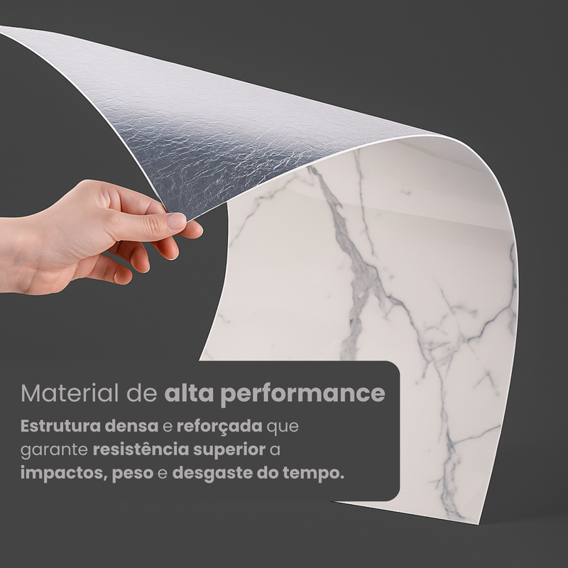 Marbella Mármore™ - Placas adesivas com acabamento de mármore luxuoso - COMPRE 10 LEVE 30 - Frete grátis