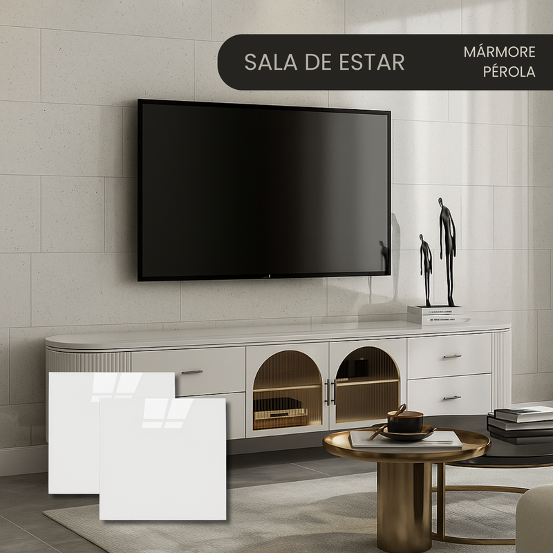 Marbella Mármore™ - Placas adesivas com acabamento de mármore luxuoso - COMPRE 10 LEVE 30 - Frete grátis
