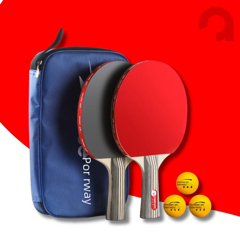 SpinMaster Pro 2 em 1™ - Kit de Raquetes de Tênis de Mesa Dupla Face